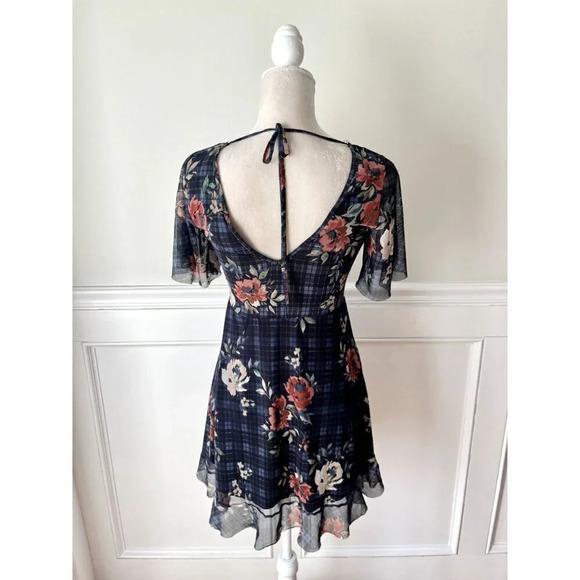 American Rag Tie Back Fit & Flare Dress Printed Floral XXS - Picture 5 of 7
